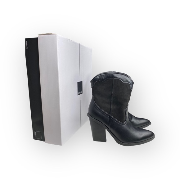 new Dolce Vita ⌘ Nichole Western Chunky Heel Sleek Cowboy Boot ⌘ Black ⌘ 6.5M - Picture 4 of 16